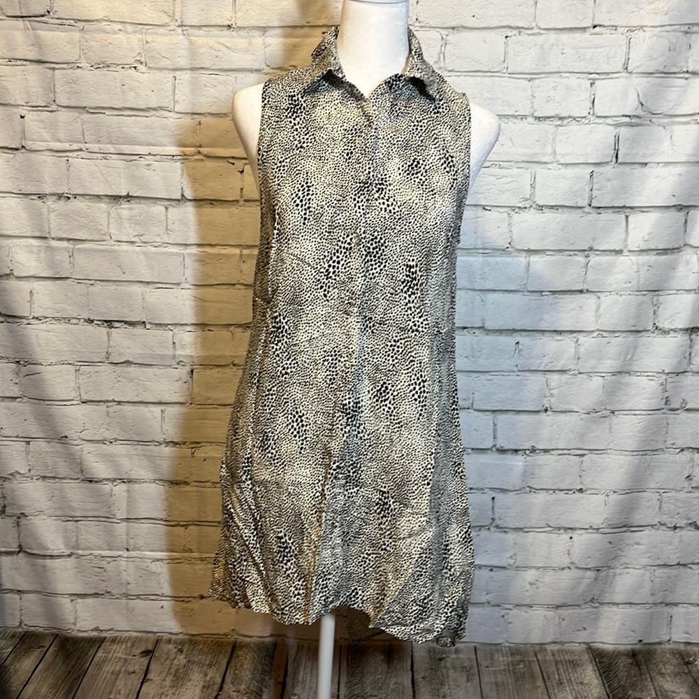 Black and White Cheetah Print Tank Dress